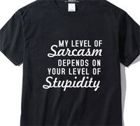 T-shirt My Level Of Sarcasm